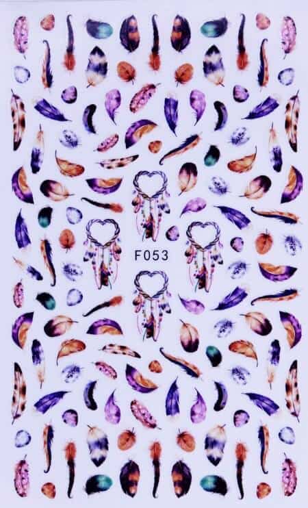 STICKER - HEART CATCHER FEATHERS - F053