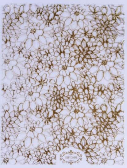 STAMPING STICKER - MULTIFLOWER GOLD - BP049G