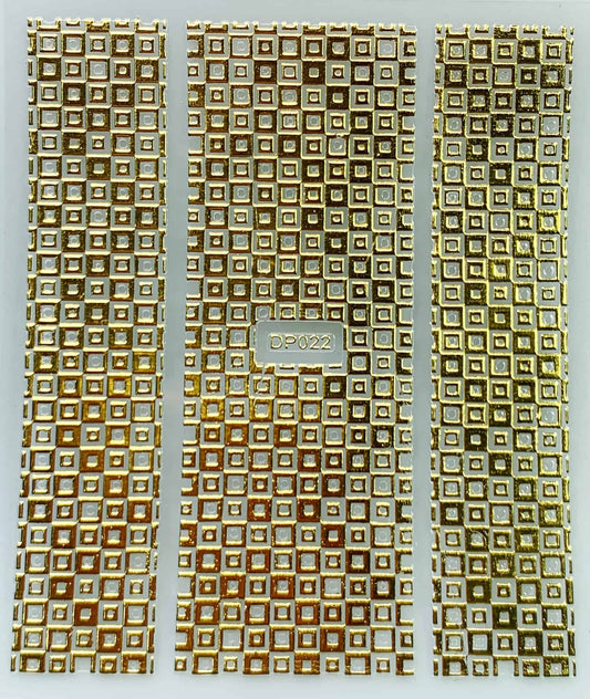 STICKER - SQUARES GOLD - DP022G